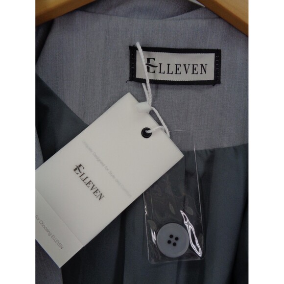 Elleven Gray Ruched 3/4 Sleeve Blazer Jacket Size Medium New - Picture 10 of 11